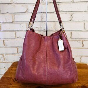 Coach Madison Phoebe Purple /Mauve Leather Shoulder Bag Hobo Purse